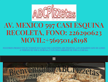 Tablet Screenshot of abcpizzetas.cl